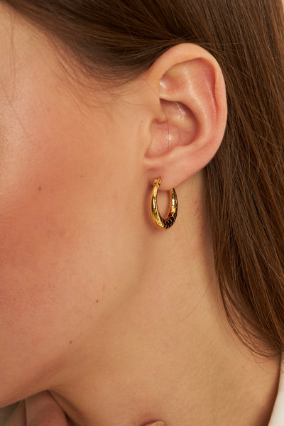 Aria Earrings Gold, Stainless steel - Earrings - Feraye