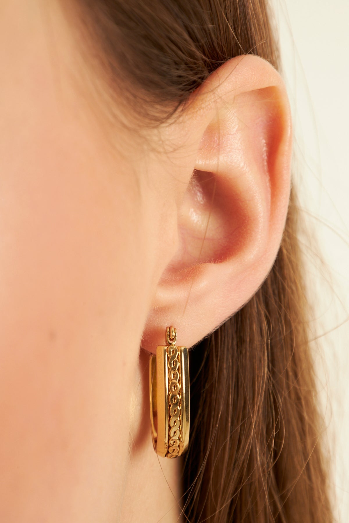 Audrey Earrings Gold, Stainless steel - Earrings - Feraye