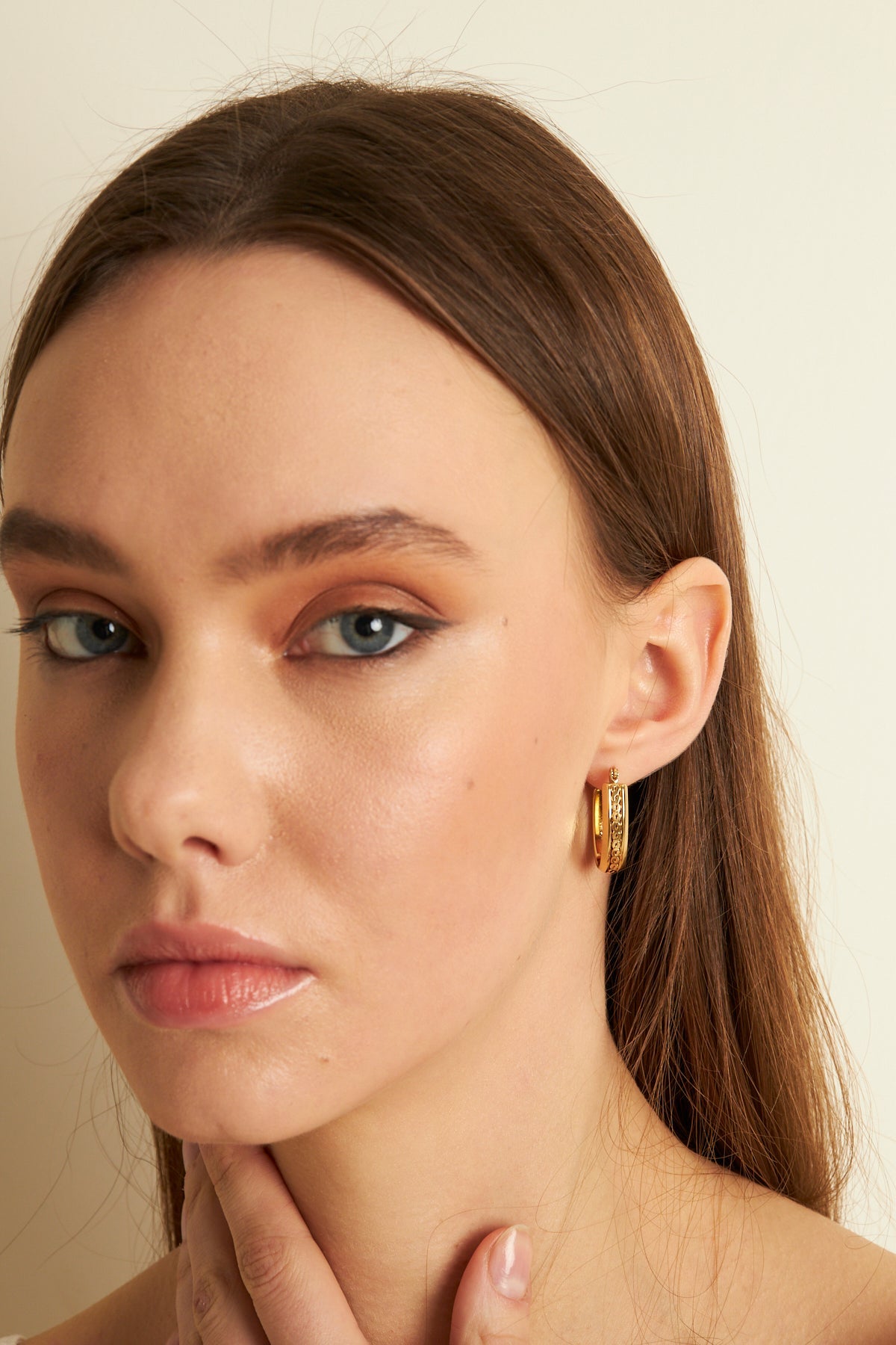 Audrey Earrings Gold, Stainless steel - Earrings - Feraye