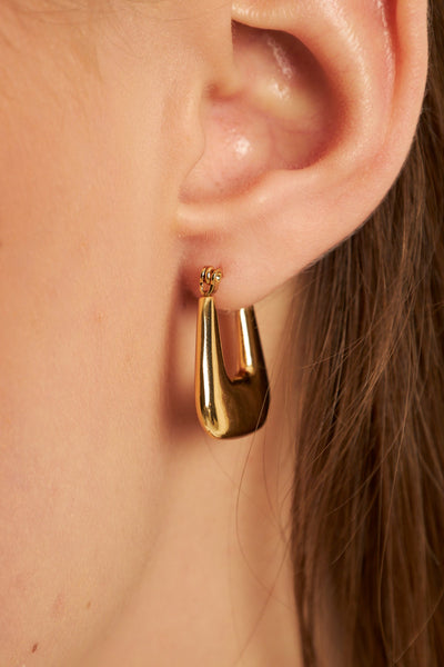 Camila Earrings Gold, Stainless steel - Feraye