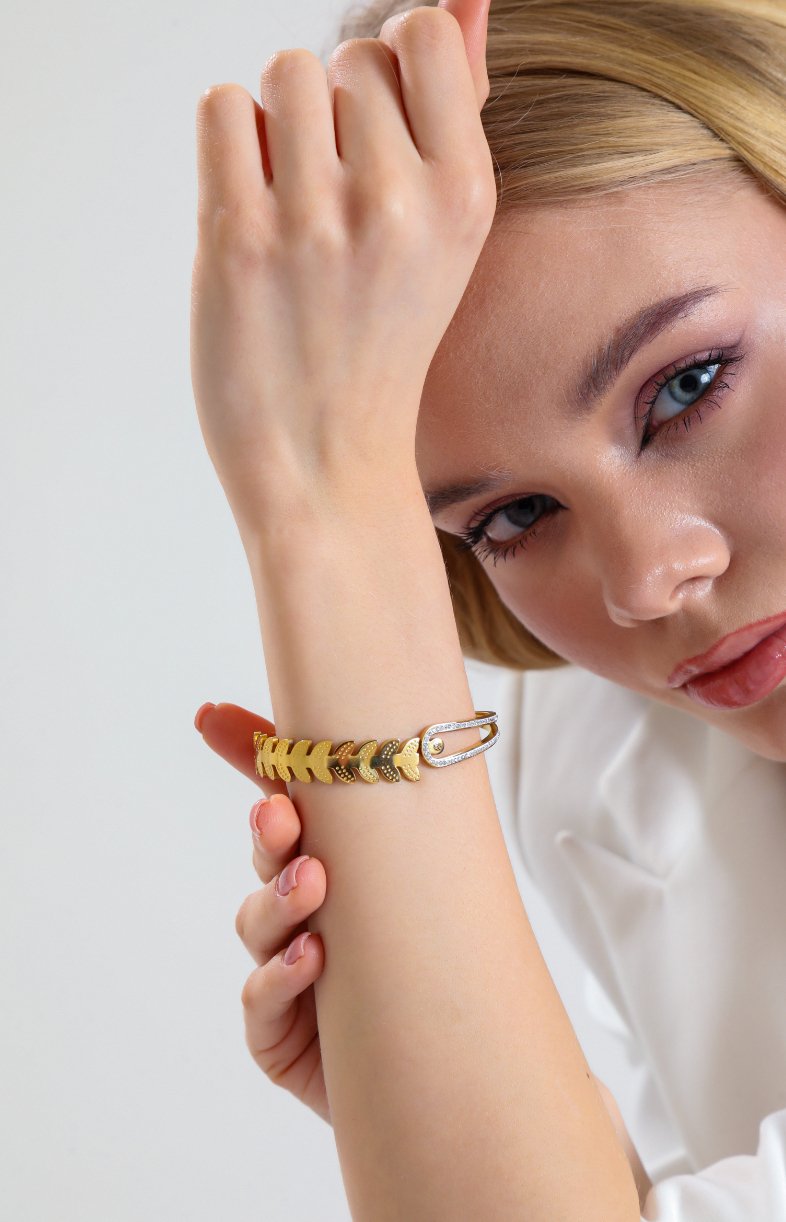 Glance of Rosy Bracelet Gold, Stainless steel - Bracelet - Feraye