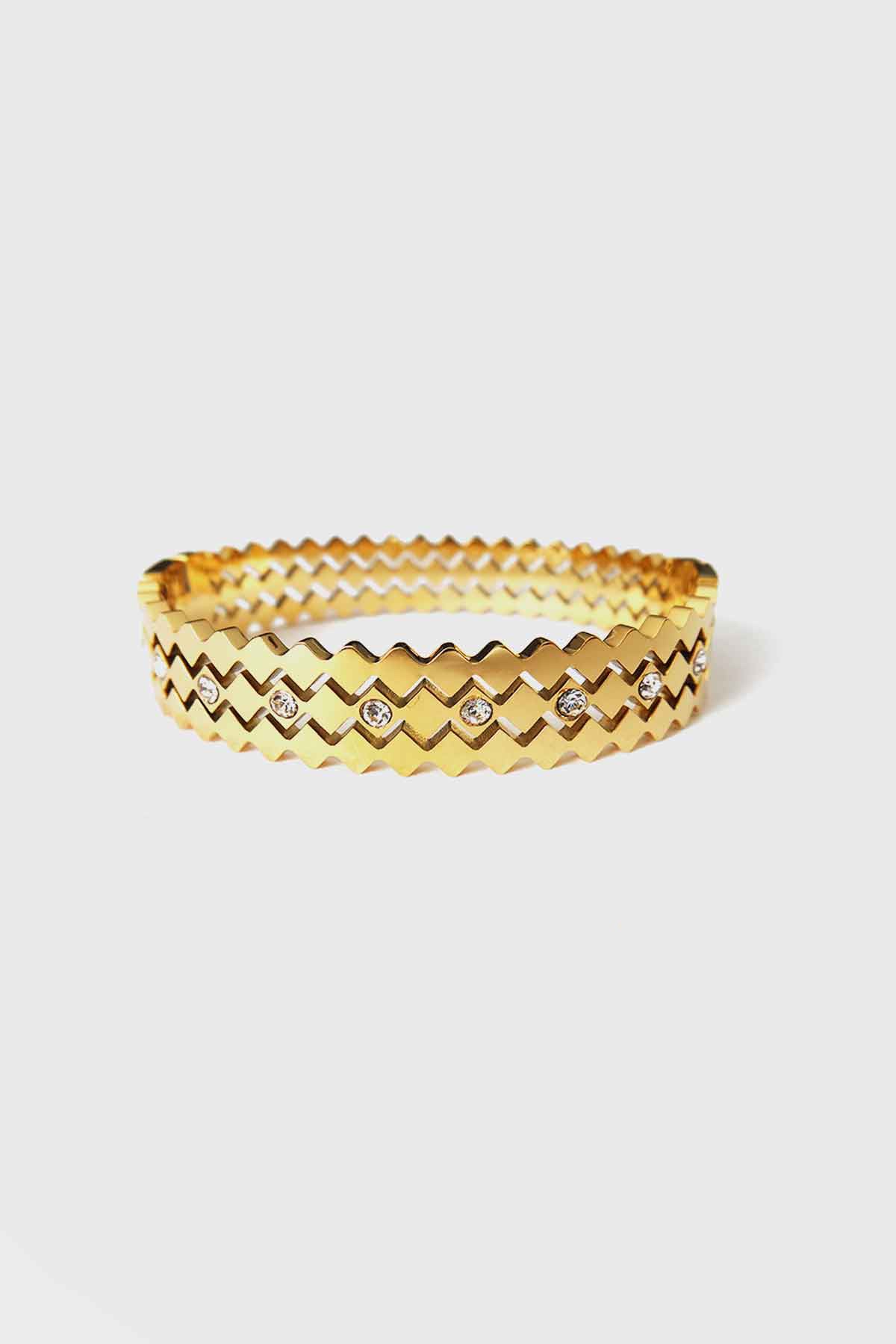 Glittering Telephassa Bracelet Gold, Stainless steel - Bracelet - Feraye