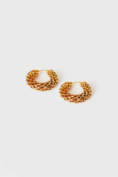 Glowing Cindy Earrings Gold, Stainless steel - Earrings - Feraye