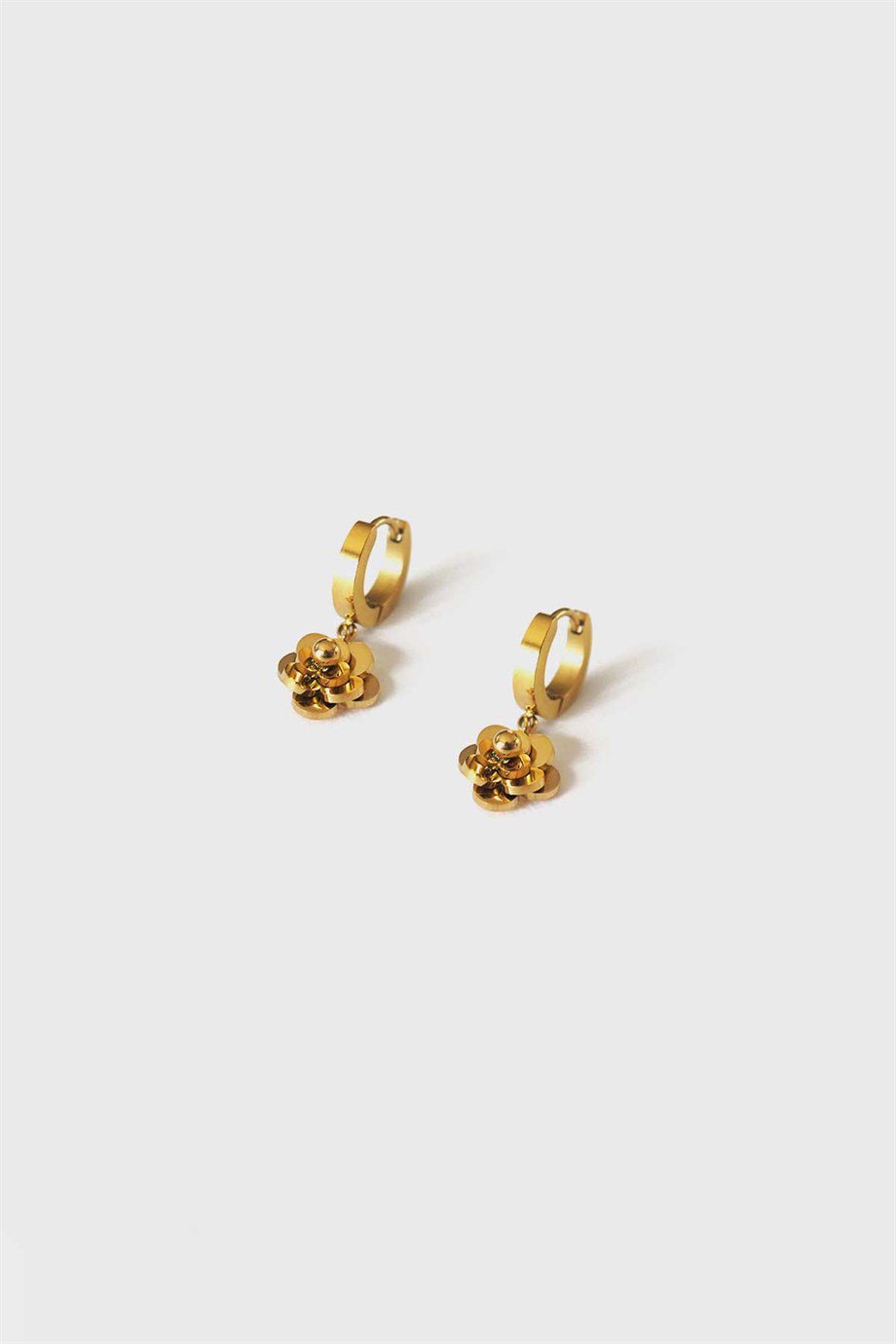 Golden Curry Drops Earrings Gold, Stainless steel - Earrings - Feraye