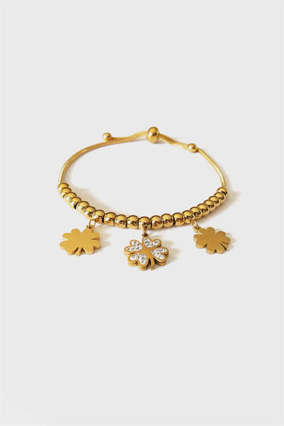 Golden Leaves of Clover Bracelet Gold, Stainless steel - Bracelet - Feraye