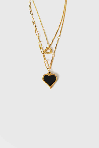 Heart of Filomela Necklace Gold, Stainless steel - Necklaces - Feraye