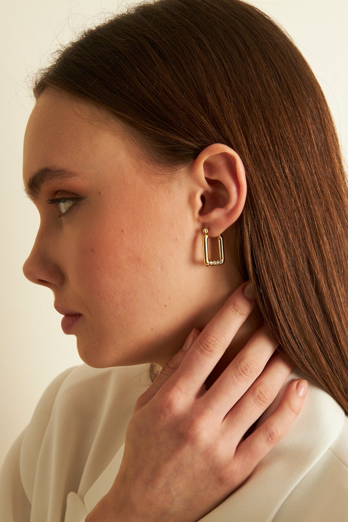 Isabel Earrings Gold, Stainless steel - Earrings - Feraye