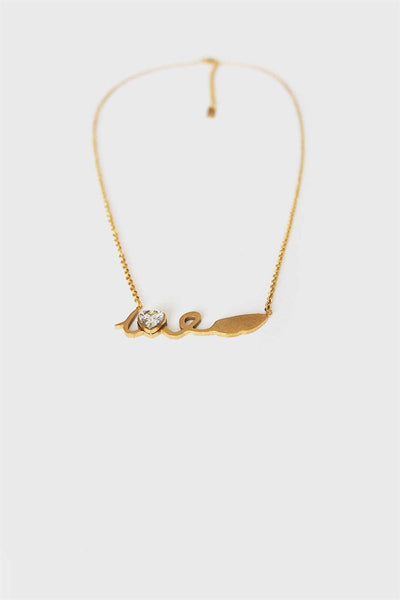 Love Bird Necklace Gold, Stainless steel - necklaces - Feraye