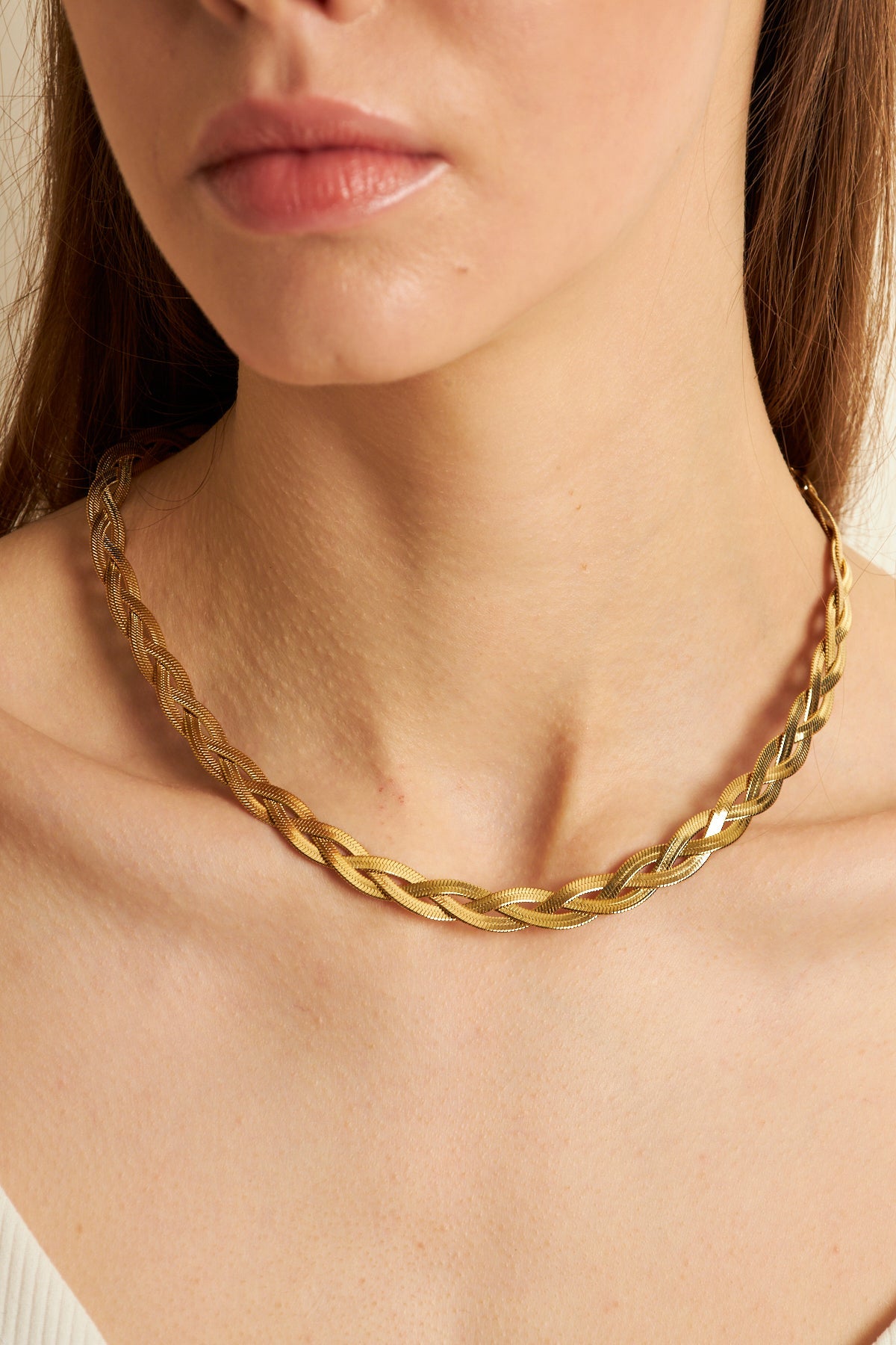 Niobe Necklace Gold, Stainless steel - necklaces - Feraye