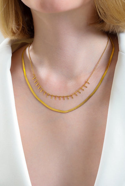 Queen Sibylia Necklace Gold, Stainless steel - Feraye