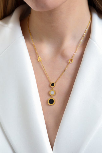 Royal Black of Storhet Necklace Gold, Stainless steel - Feraye