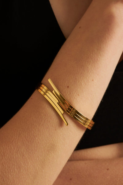 Siena Bangle Gold, Stainless steel - Bracelets - Feraye