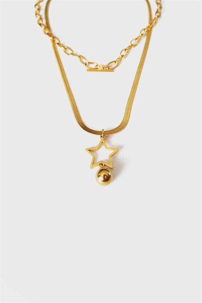 Star of Adikla Necklace Gold, Stainless steel - Feraye