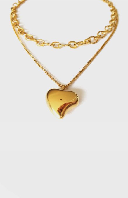 The Apple Heart Gold, Stainless steel - Feraye