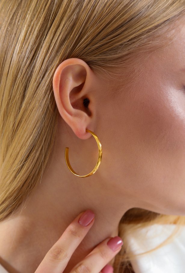 The Tail of Leila Earrings Gold, Stainless steel - Feraye