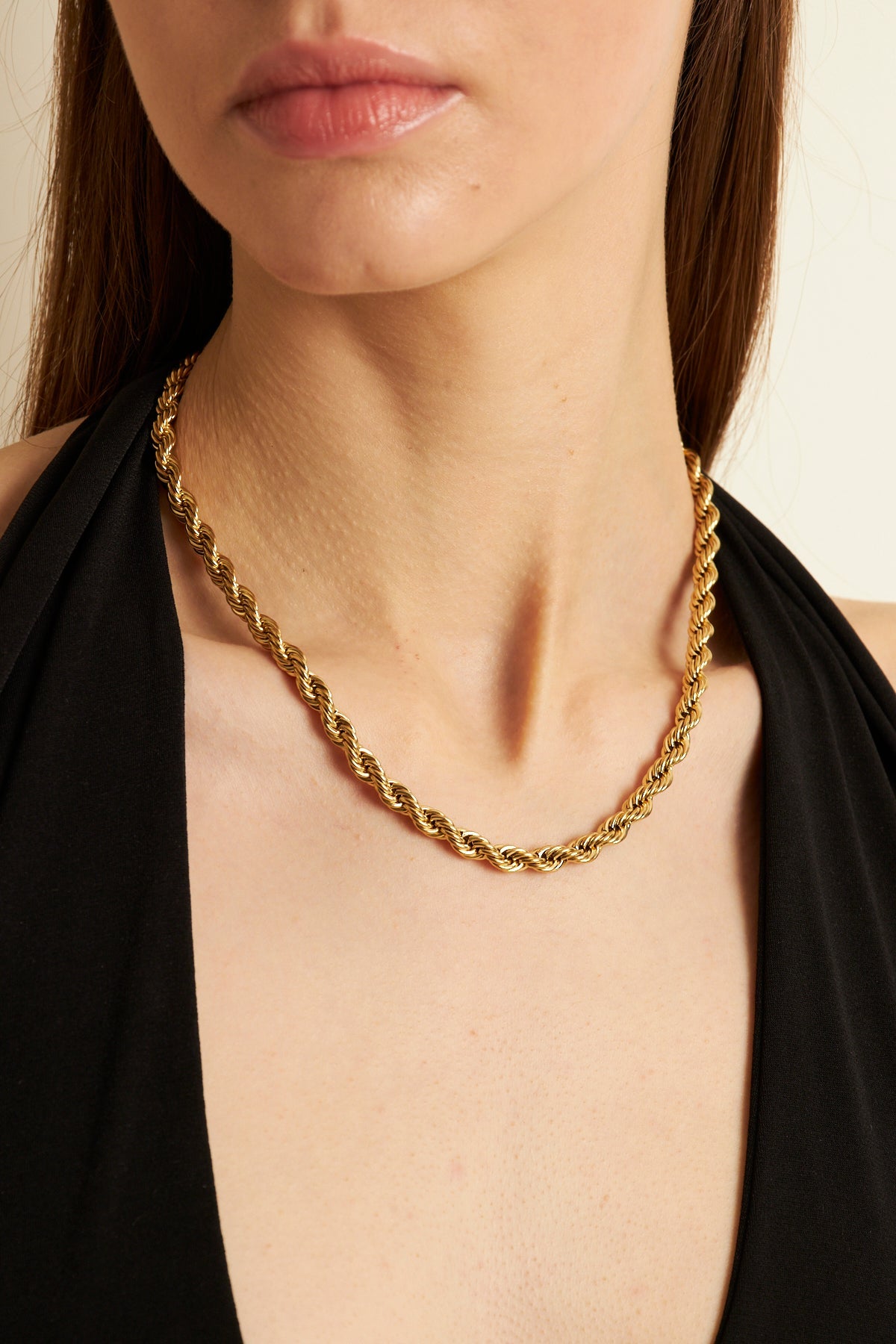 Zara Necklace Gold, Stainless steel - necklaces - Feraye